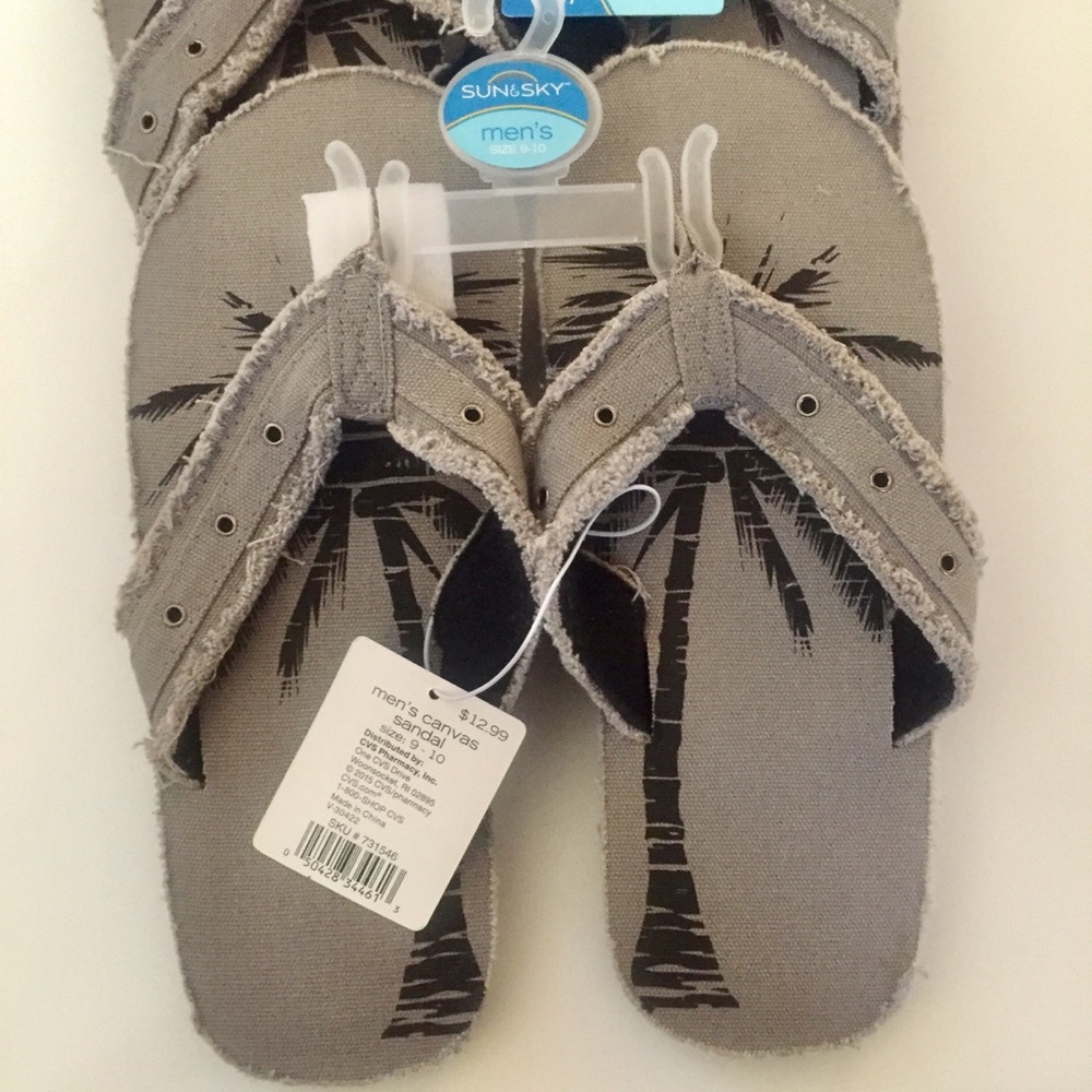 Double pack men’s flip flops - Picture 3 of 7